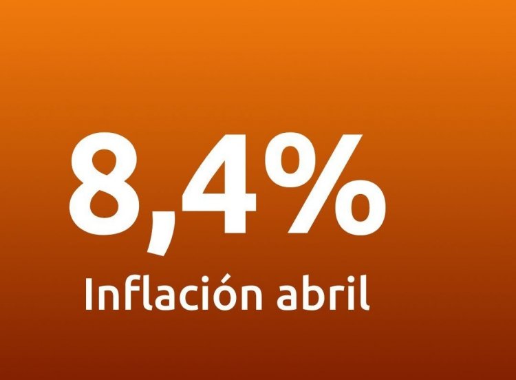 La inflación de abril fue del 8,4%