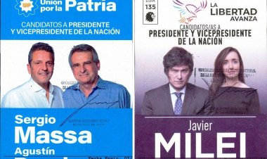 Así son las boletas oficiales de Sergio Massa y Javier Milei para el balotaje