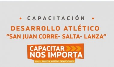 Ya se encuentra activo el link de inscripción para la capacitación sobre desarrollo atlético