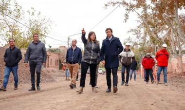 Baistrocchi recorrió la obra de repavimentación de Urquiza 2° tramo