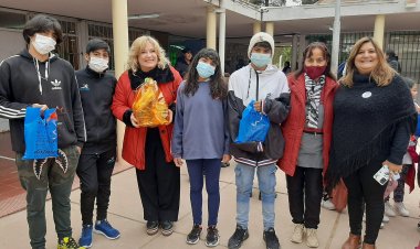 La Senadora Cristina López visitó una escuela albergue en Jáchal
