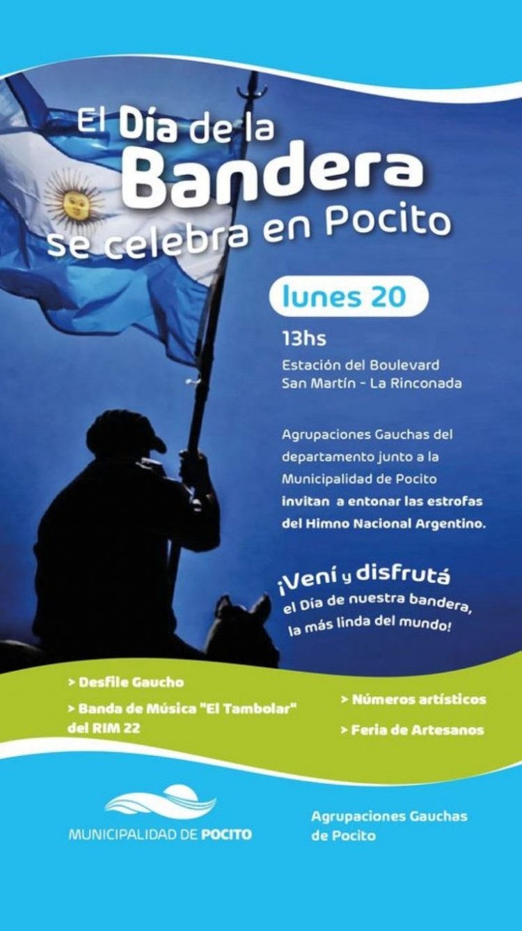 Vení celebrá el día de la Bandera en Pocito