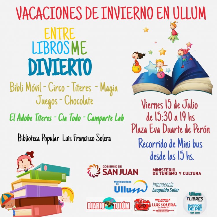 “Entre libros me divierto” llega a Ullum