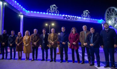 Pocito cumple 138º aniversario estrenando luminarias y Monumento al Ciclista