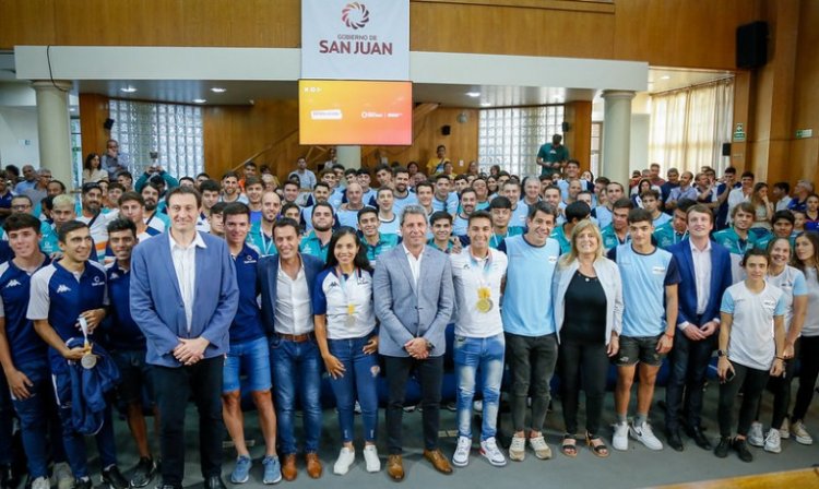 Uñac recibió a las selecciones de hockey que participarán en los World Skate Games