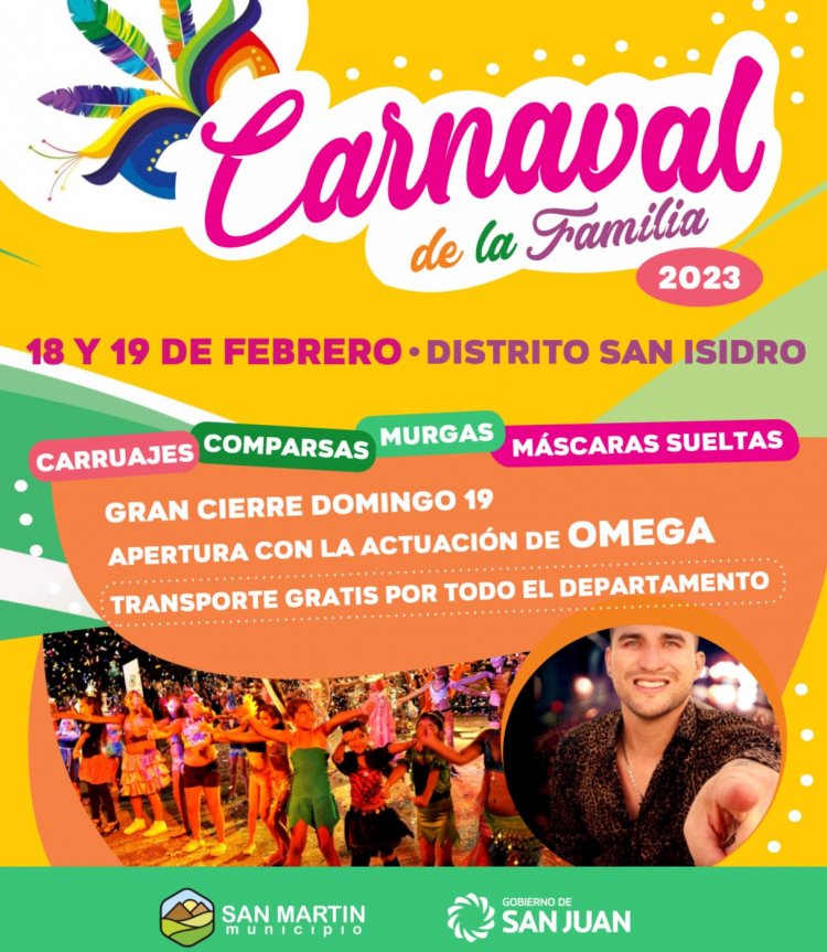 Se viene el Carnaval de la Familia a pura música y diversión en San Martín