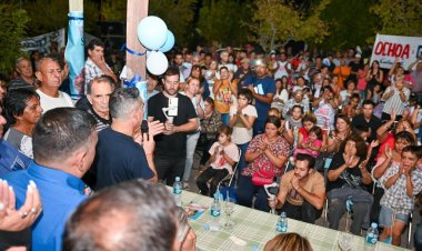 Gioja y Gramajo recorrieron Rawson y 9 de Julio 