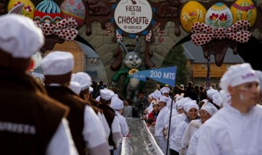 Bariloche preparó la barra de chocolate más grande del mundo