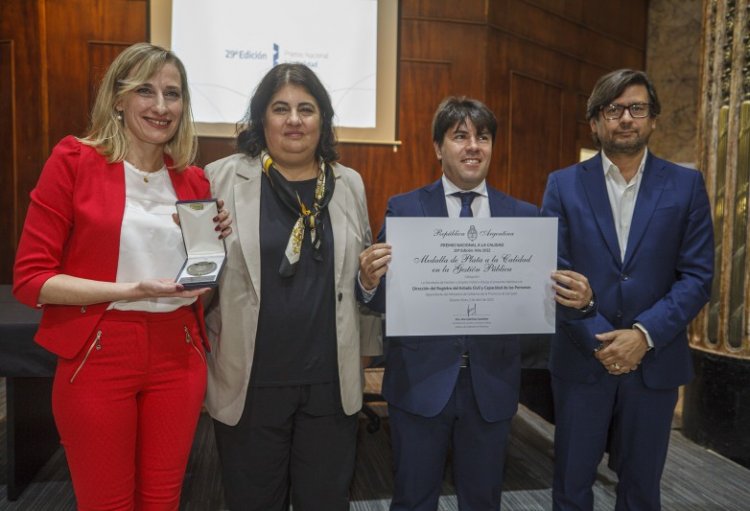 El Registro Civil fue galardonado en el Premio Nacional a la Calidad