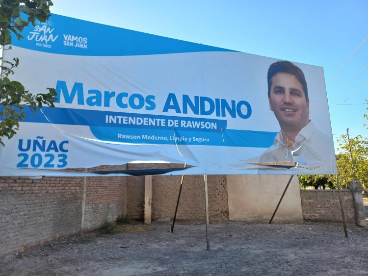 Rompieron carteles del cadidato Marcos Andino