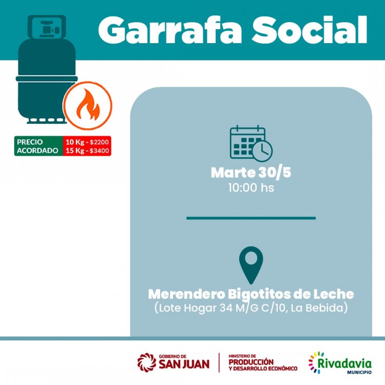 Garrafa Social llega a Rivadavia