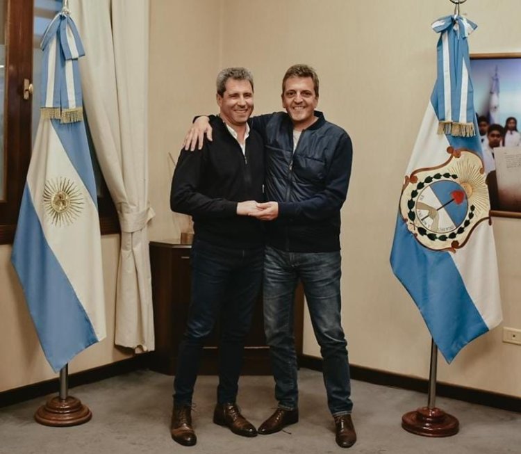Massa llegó a San Juan y fue recibido por el gobernador Sergio Uñac