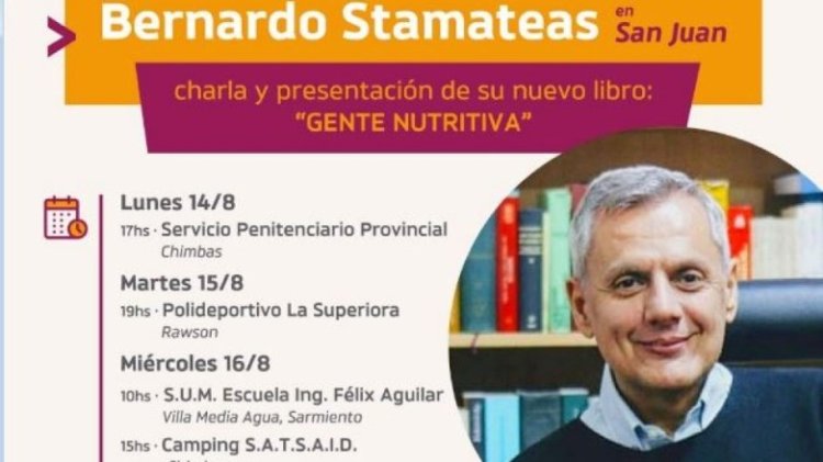 Bernardo Stamateas presenta su nuevo libro en San Juan