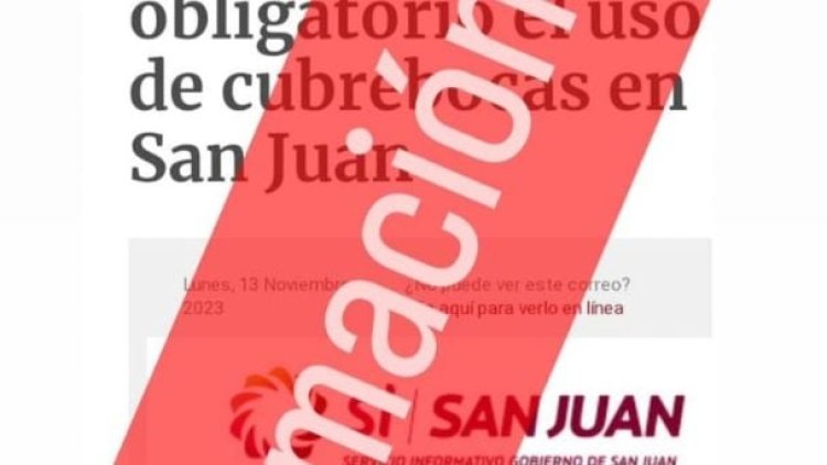 Gobierno desmintió el uso obligatorio de barbijo