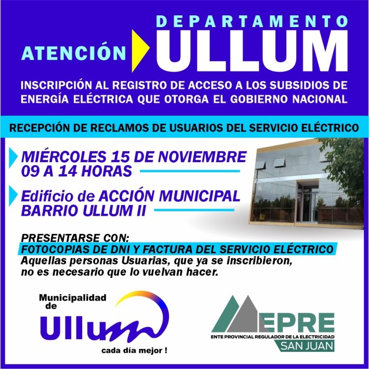 El EPRE realizará un operativo para inscripción de subsidios de energía eléctrica