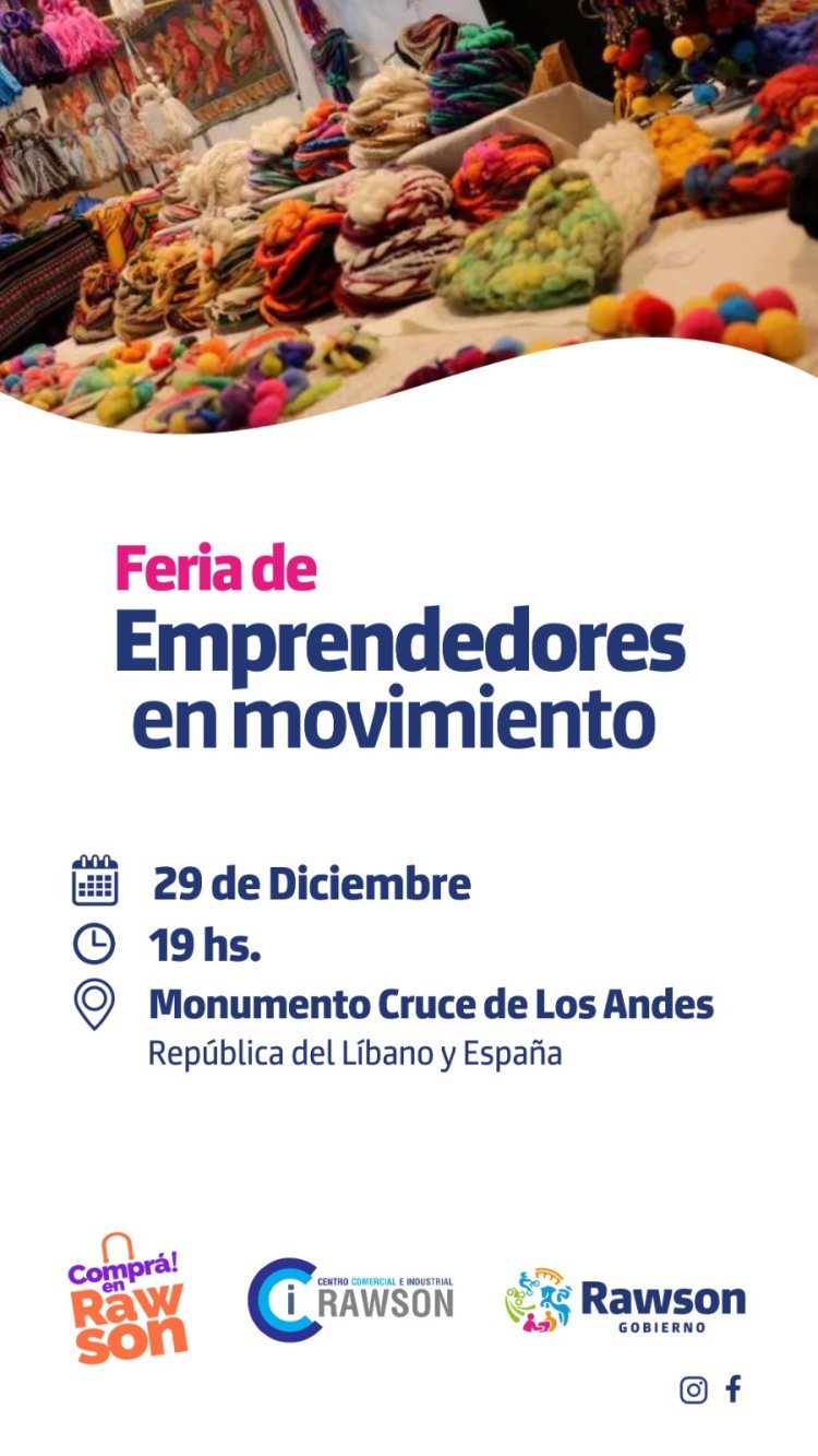 Agenda del fin de semana en Rawson: ferias, paseo de compras