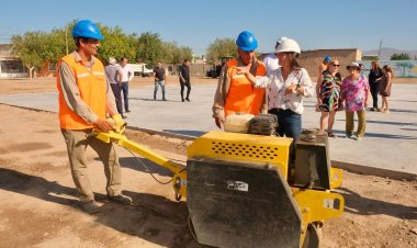 Tres históricos barrios de Chimbas contarán con playones mùltiples deportivos   