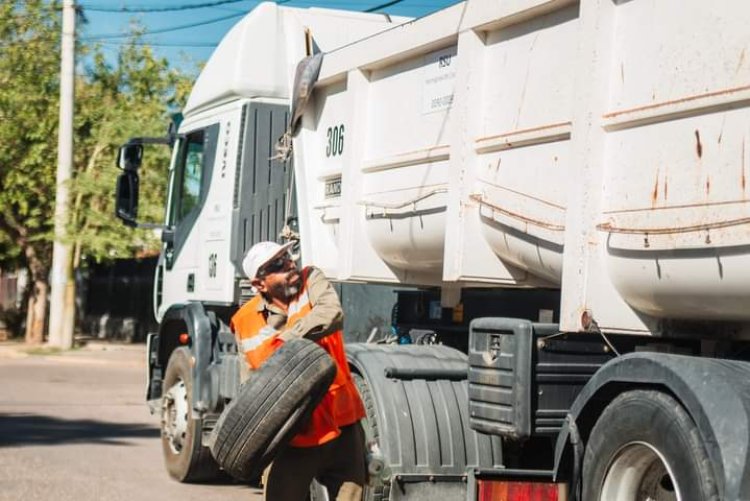 Rawson recolectó 2.600 kilos de neumáticos en desuso para su disposición final