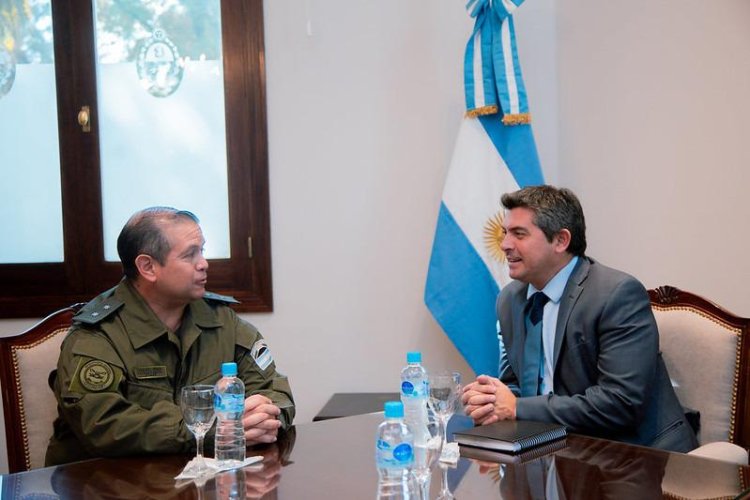 Orrego se reunió con el jefe de Gendarmería X Agrupación y con el titular de la Agencia Regional de la Policía Federal