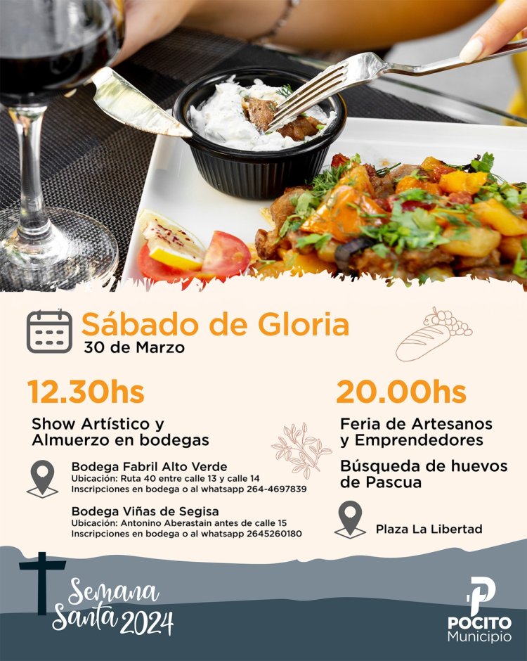 Pocito ofrece múltiples actividades en Semana Santa