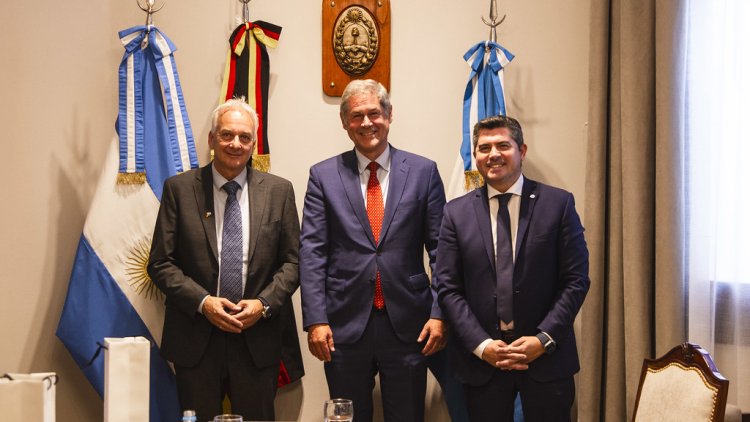 Orrego recibió la visita del ministro de la Embajada de Alemania