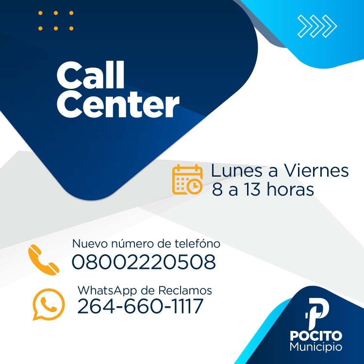 El Call Center del Municipio de Pocito cambió su número de teléfono