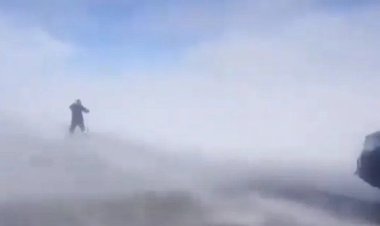 Santa Cruz, azotada por el viento blanco