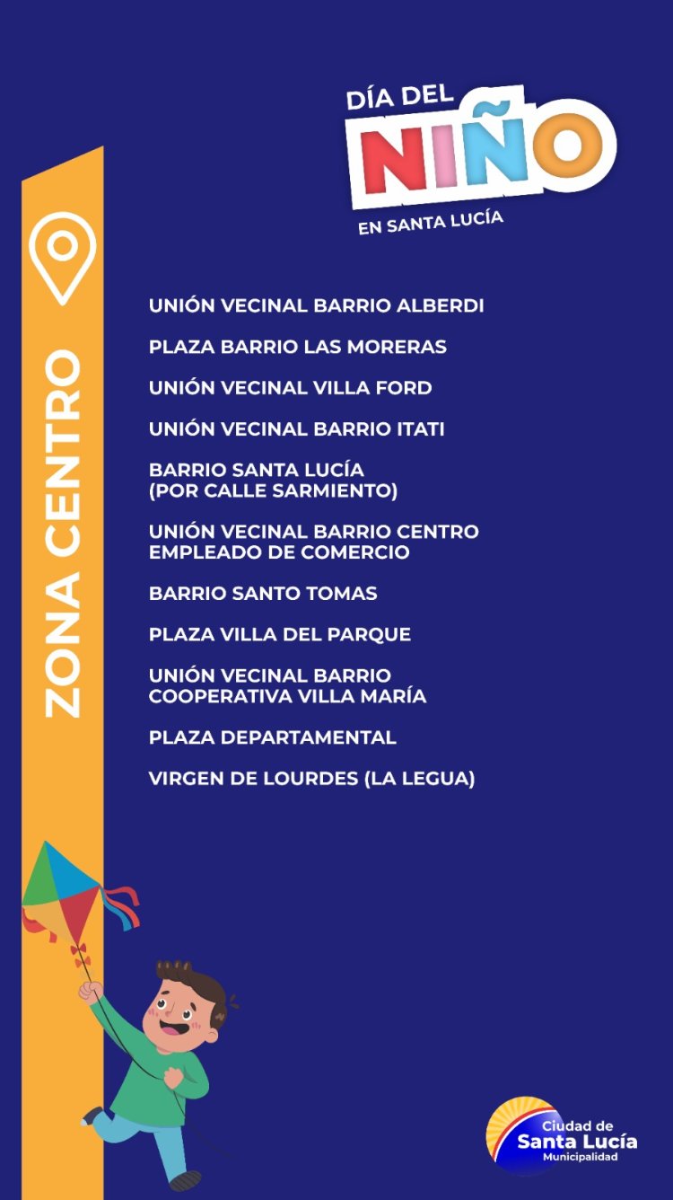 La Municipalidad de Santa Lucía Celebra el Día del Niño con una Gran Fiesta el 17 de Agosto