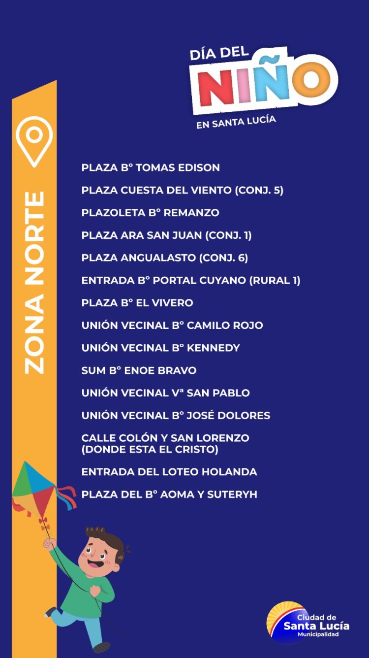 La Municipalidad de Santa Lucía Celebra el Día del Niño con una Gran Fiesta el 17 de Agosto