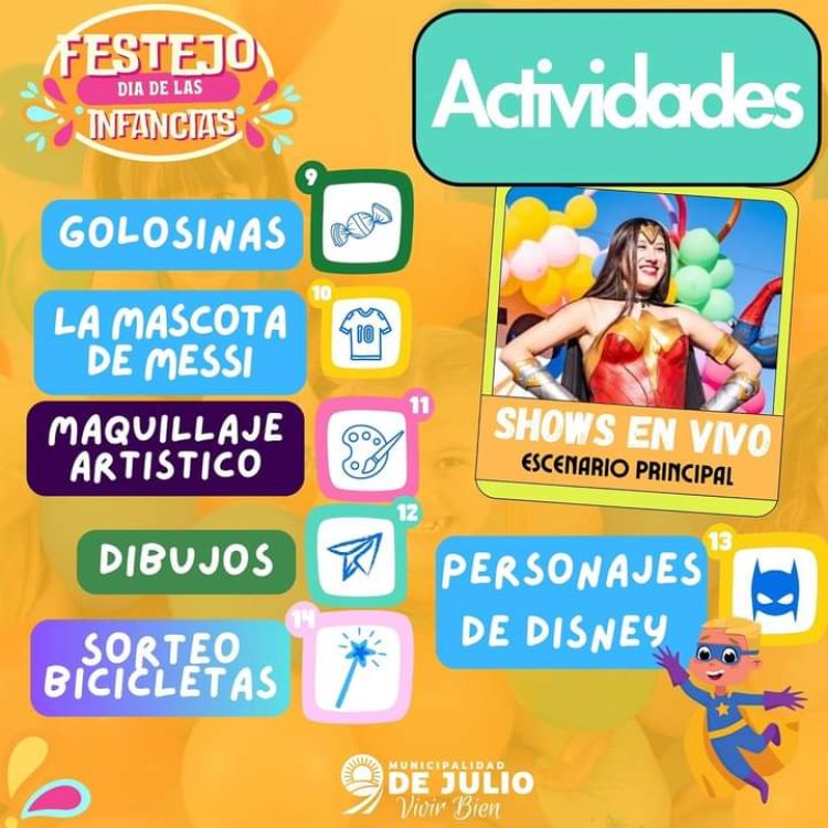 9 de Julio te invita a vivir un día lleno de alegría por el Día de las Infancias