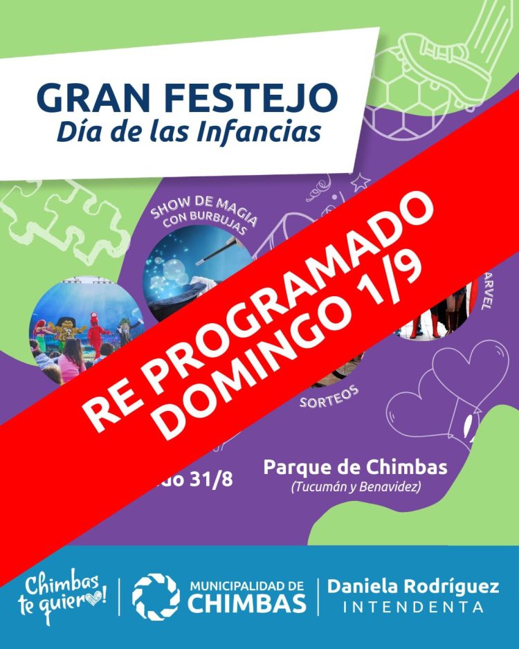 Reprograman el festejo por el Día de las Infancias en Chimbas