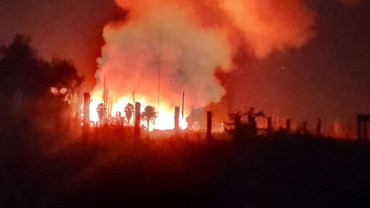 Voraz incendio en el Médano de Oro con evacaudos