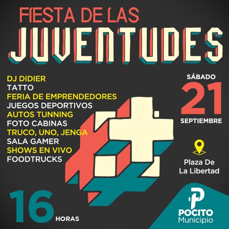 Pocito celebra el Día del Estudiante con un gran festejo en la plaza De La Libertad