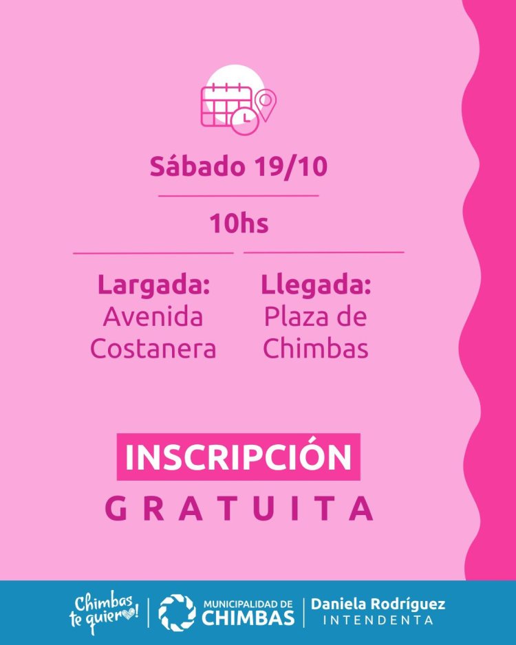 Chimbas se viste de rosa para luchar contra el cáncer de mama