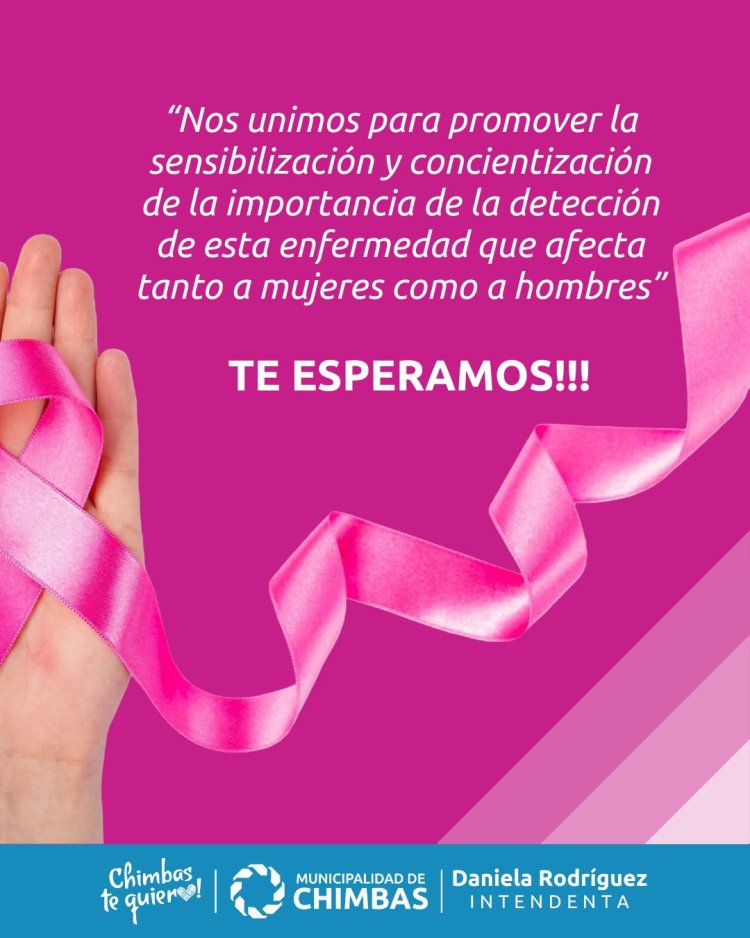 Chimbas se viste de rosa para luchar contra el cáncer de mama