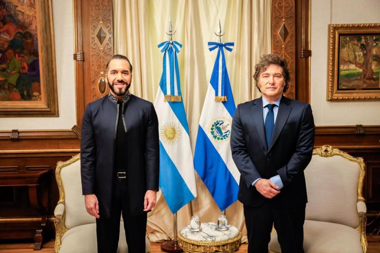 Milei se reunió con Nayib Bukele en Casa Rosada