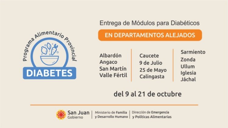 Nueva entrega de módulos alimentarios para personas con diabetes