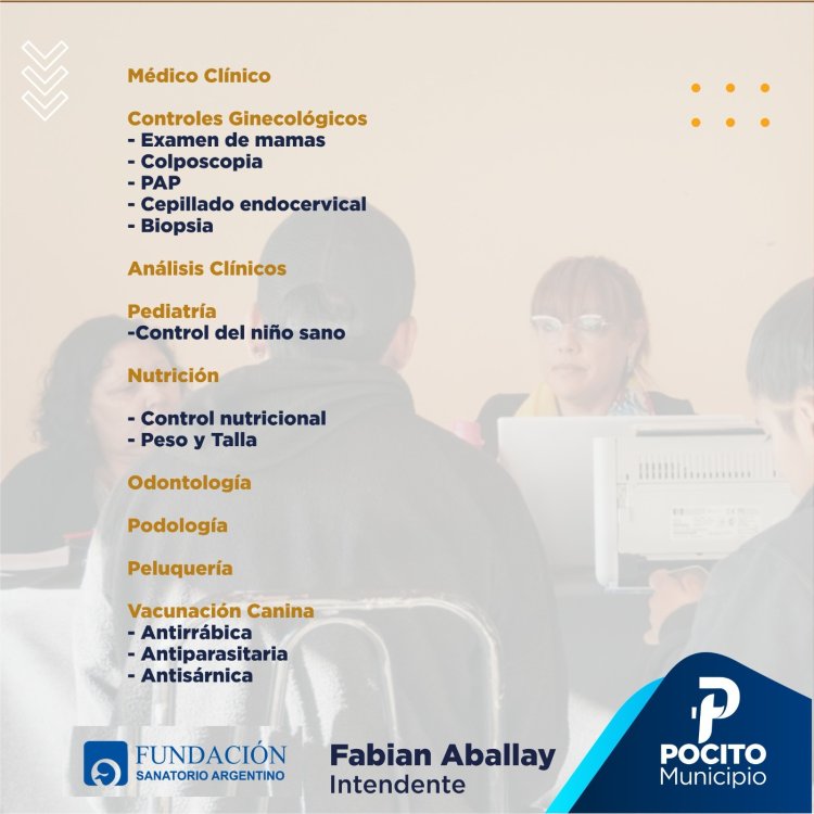 Controles Ginecológicos y médicos clínicos en el Operativo de Abordaje Comunitario de Pocito