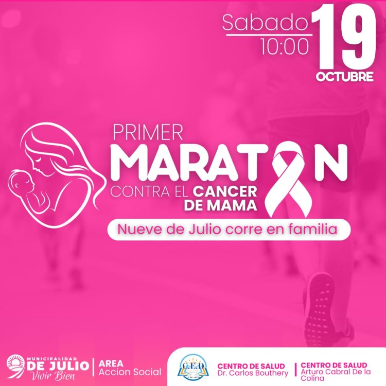 Primer Maratón Contra el Cáncer de Mama en el Departamento Nueve de Julio
