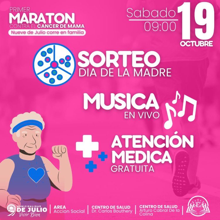 Primer Maratón Contra el Cáncer de Mama en el Departamento Nueve de Julio