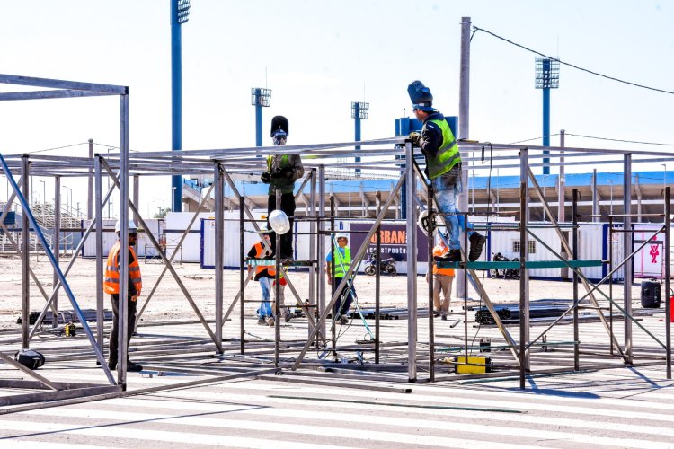 Iniciaron los trabajos donde estará la feria temática de la FNS