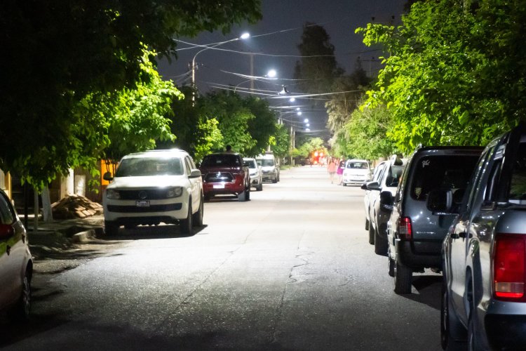 Nueva iluminación led para un sector importante de la Zona Norte de Pocito
