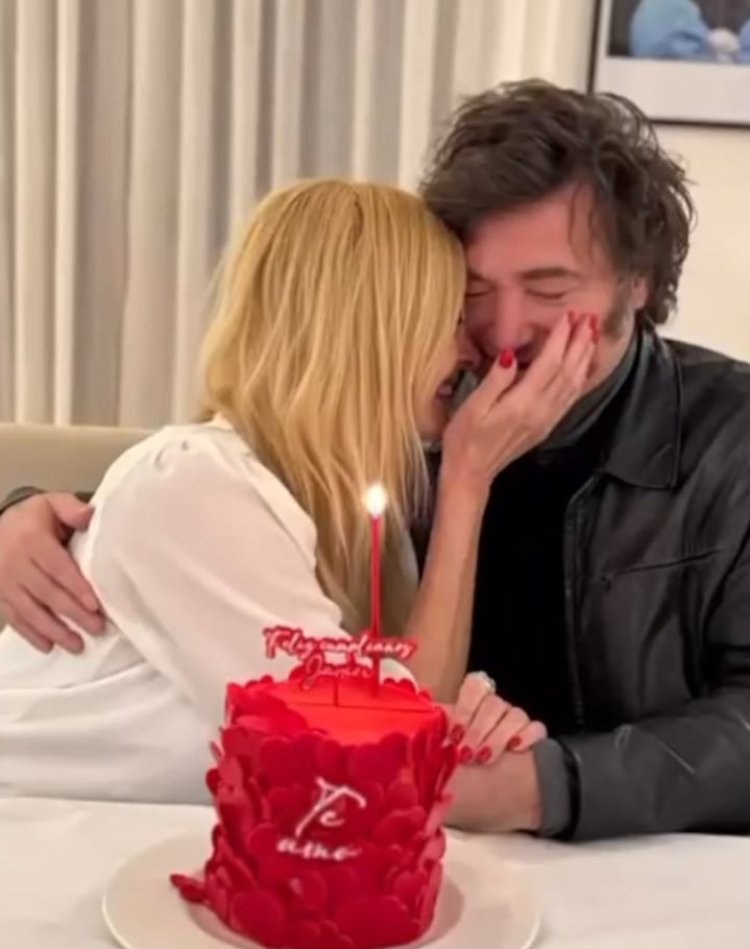 Las fotos íntimas del cumpleaños de Javier Milei junto a Yuyito González