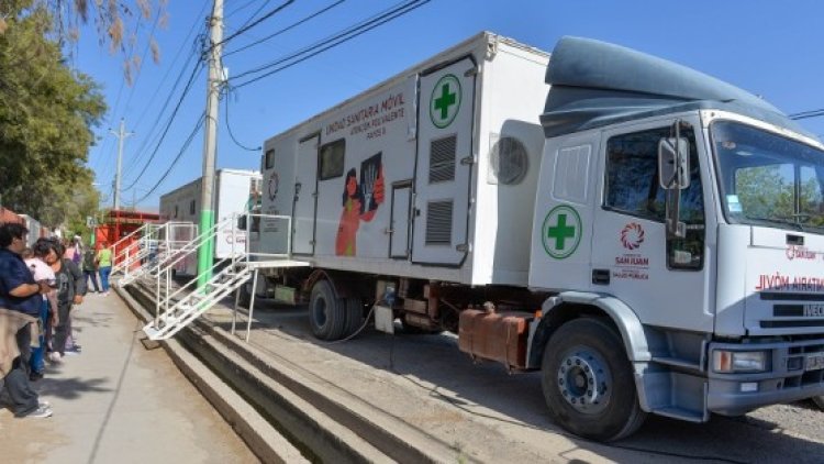 Unidades sanitarias móviles recorren Albardón
