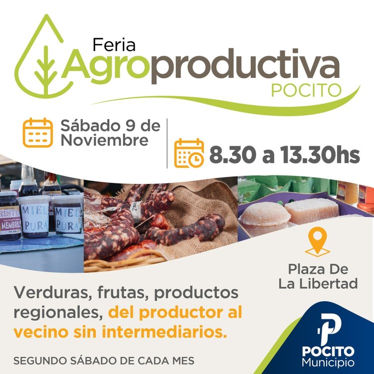 La Plaza De La Libertad de Pocito recibe una nueva Feria Agroproductiva