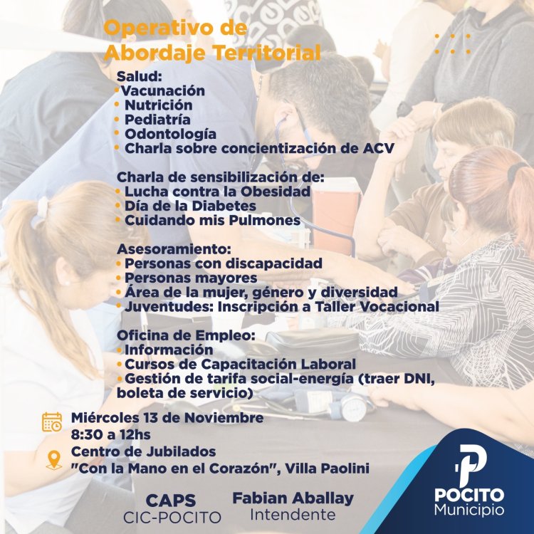 Realizan Operativo de Abordaje Territorial en Villa Paolini