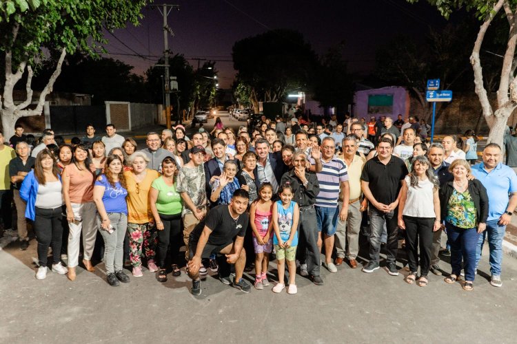 Inauguraron obras de pavimentación en un barrio de Santa Lucía