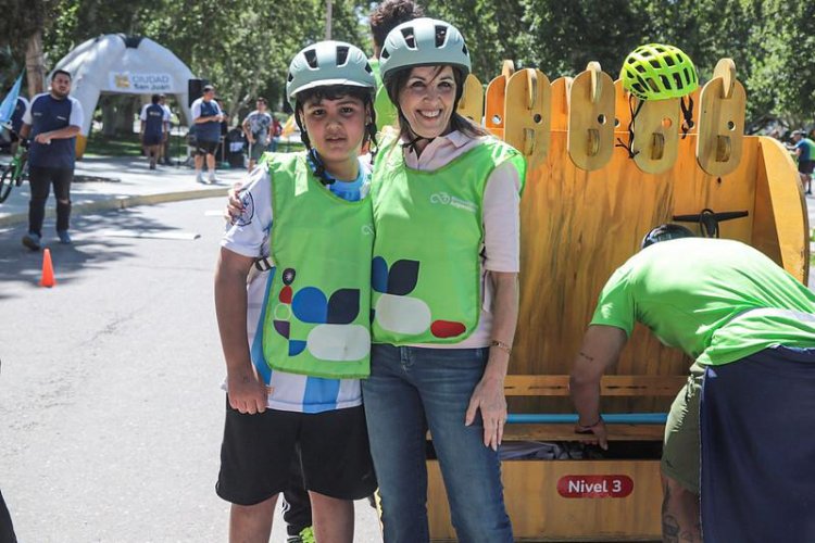Capital convirtió al Parque en una escuela de bicicletas para los niños