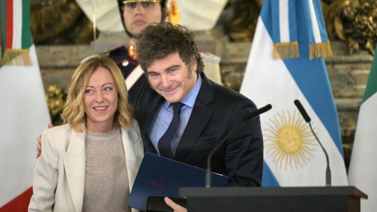 Milei vuelve a viajar a Italia invitado por Meloni