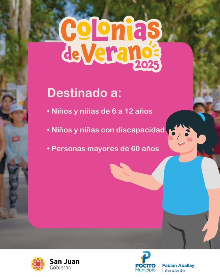 Comenzaron las inscripciones de las Colonias de Verano 2025 para la  Zona Sur de Pocito